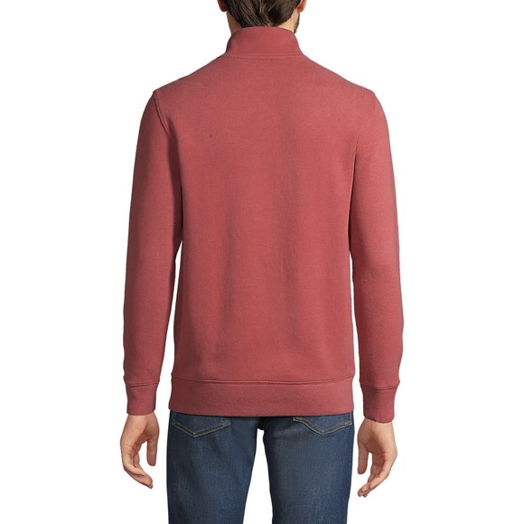 Lands’ End Bedford Rib Quarter Zip Sweater Nautical Red M - Picture 6 of 8
